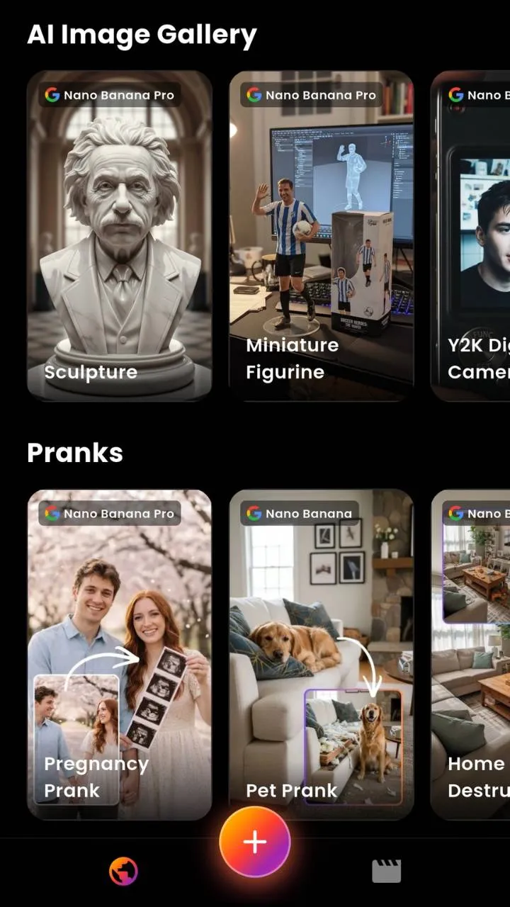 Image to video AI app creating animated video clips inside VIBE